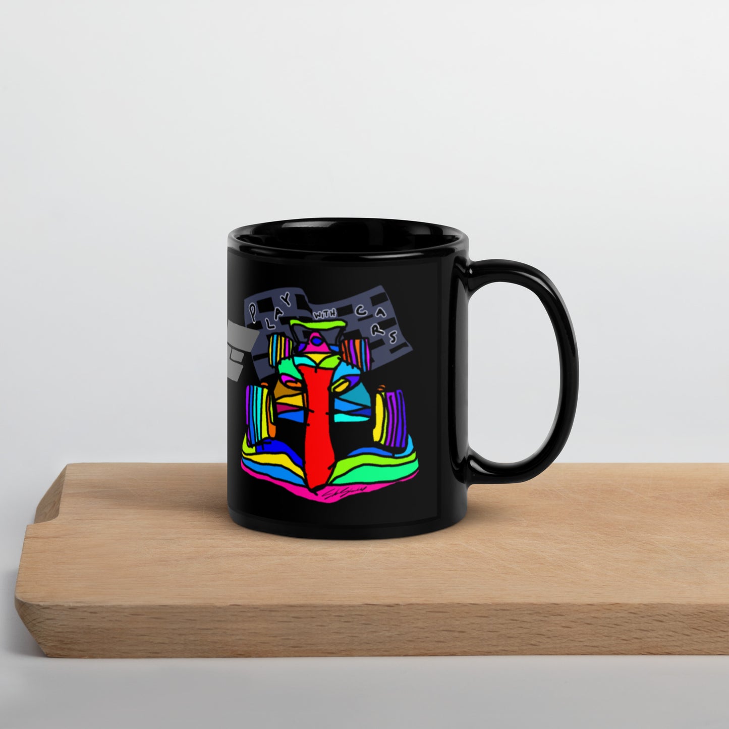 F1 - Black Glossy Mug