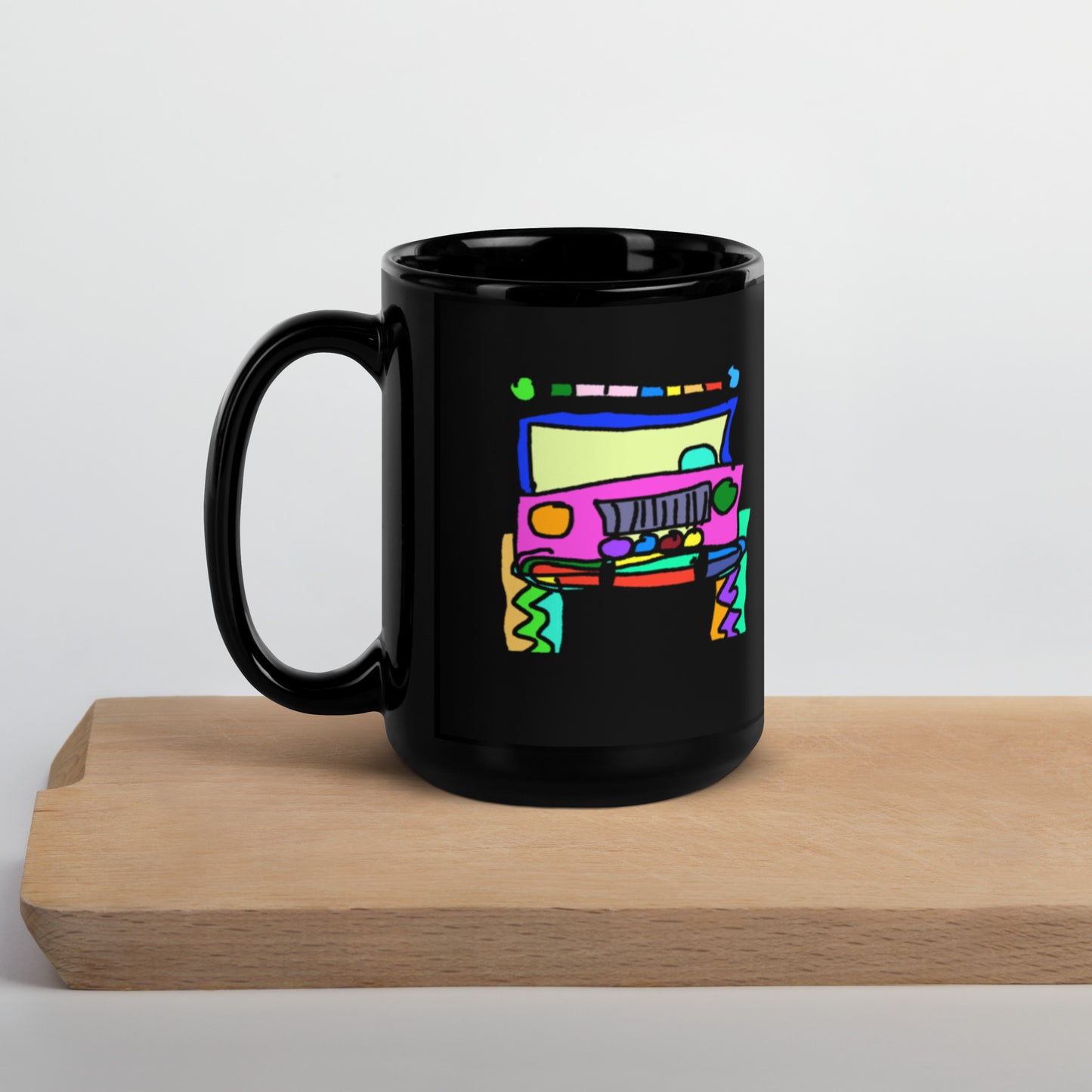 Jeepin' - Black Glossy Mug