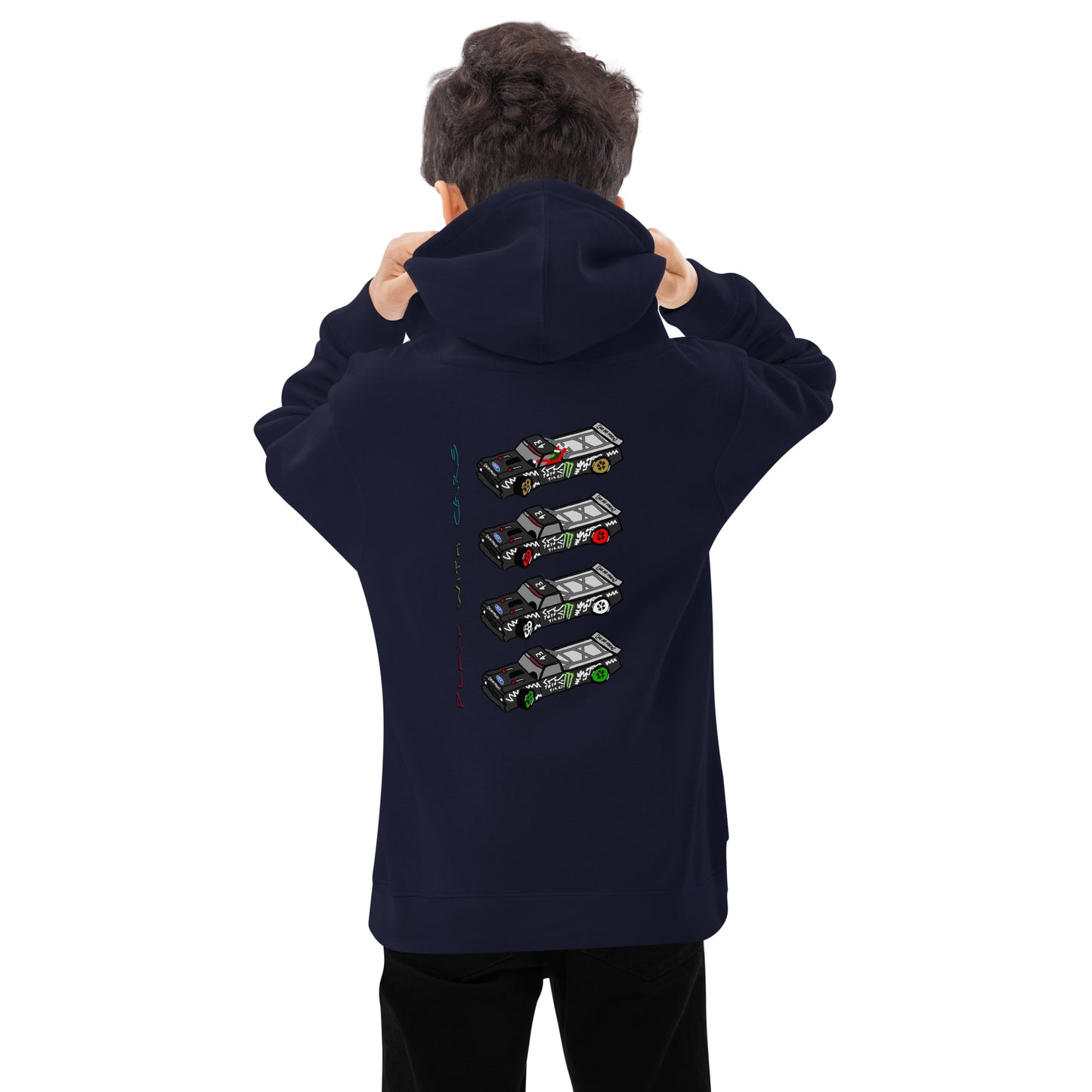 Santa's New Sleigh - Unisex Kids fleece hoodie