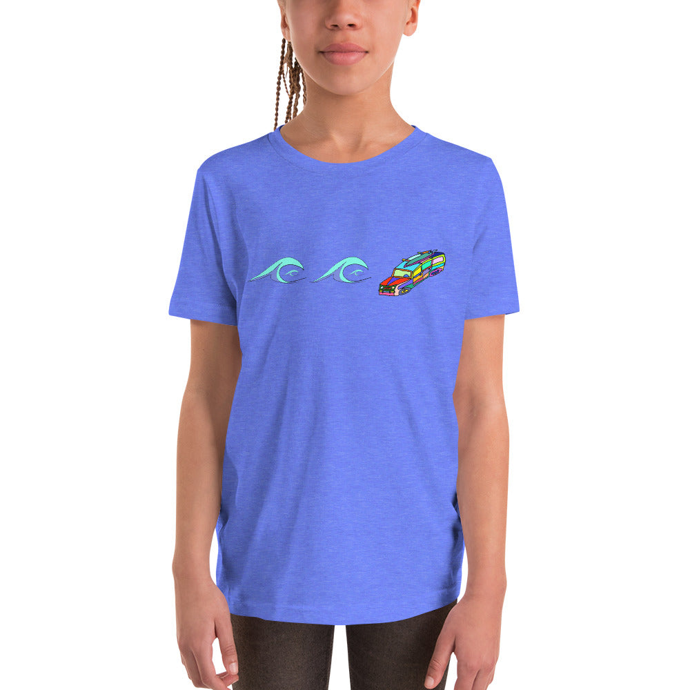 Surf's Up, Take the Woody - Youth Short Sleeve T-Shirt