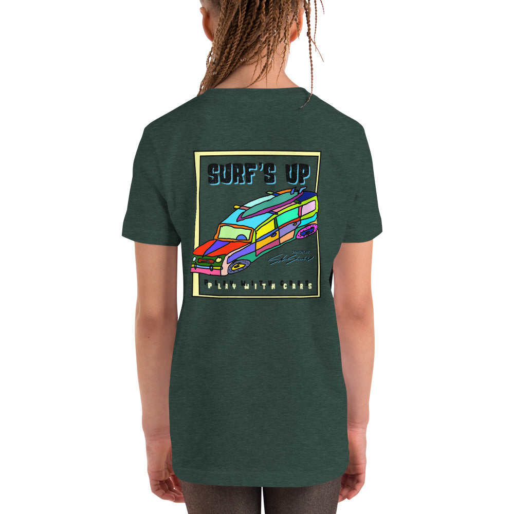 Surf's Up, Take the Woody - Youth Short Sleeve T-Shirt