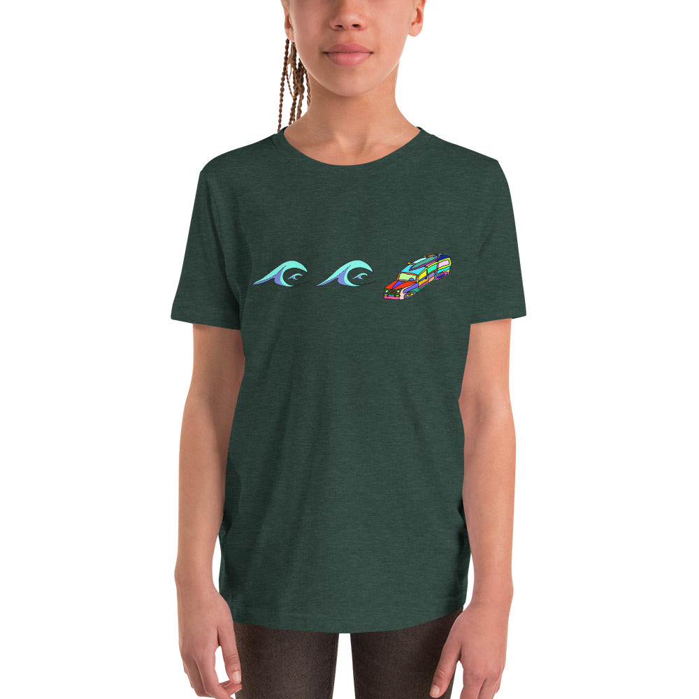 Surf's Up, Take the Woody - Youth Short Sleeve T-Shirt