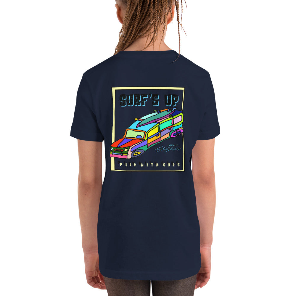 Surf's Up, Take the Woody - Youth Short Sleeve T-Shirt