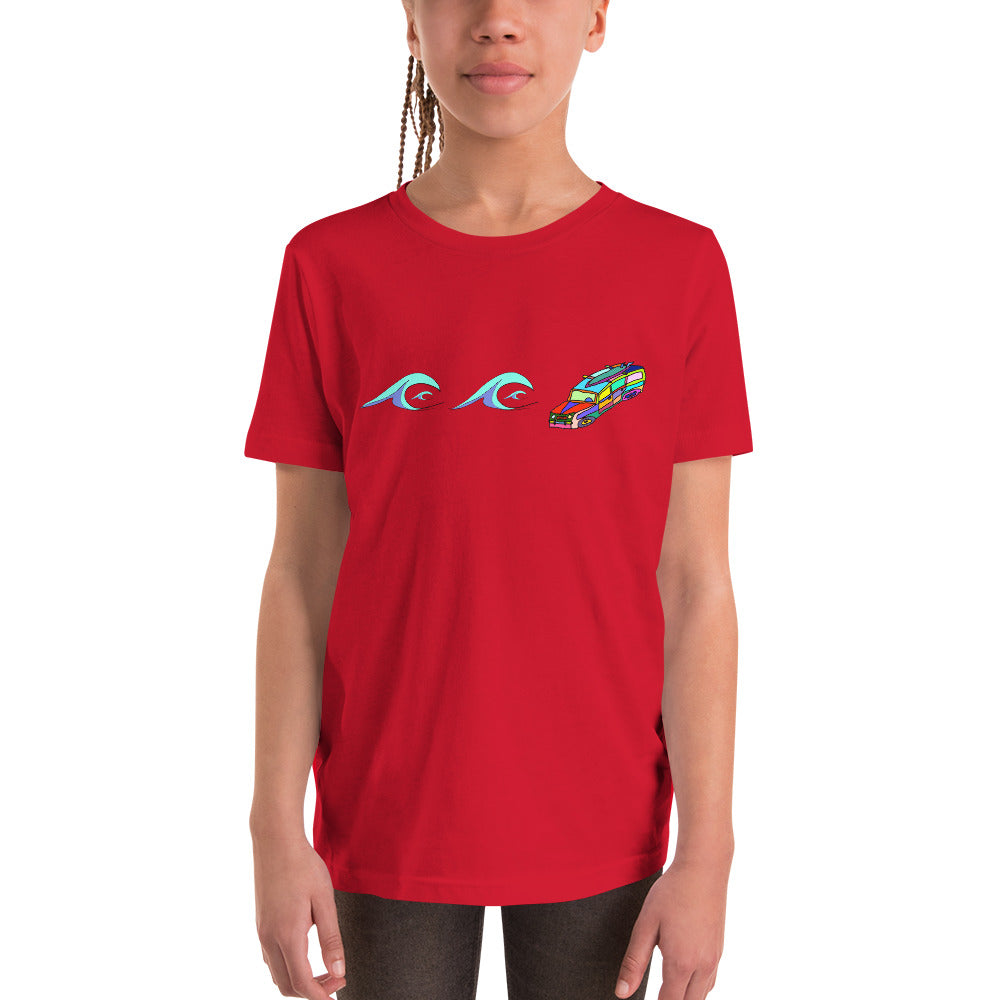 Surf's Up, Take the Woody - Youth Short Sleeve T-Shirt