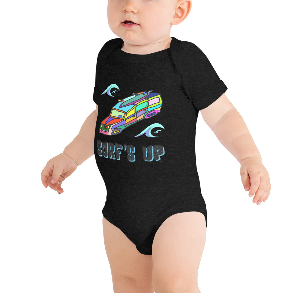 Surf's Up, Take the Woody - Baby Short Sleeve Onesie