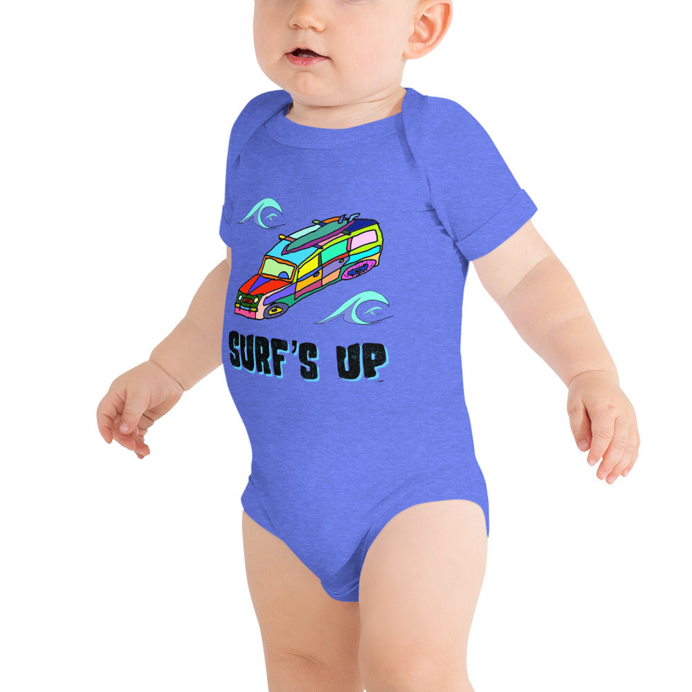 Surf's Up, Take the Woody - Baby Short Sleeve Onesie