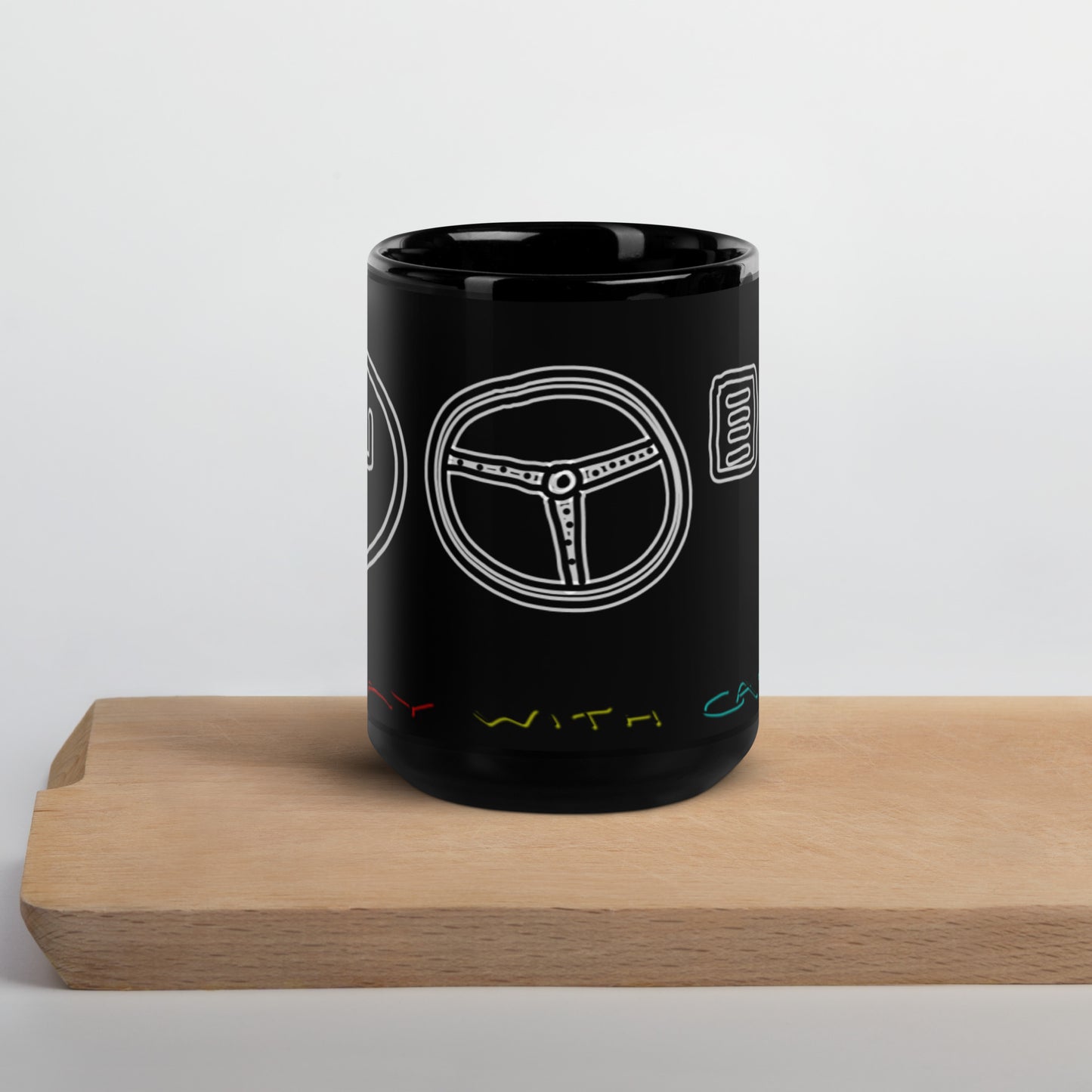 Dumb Cars - Black Glossy Mug