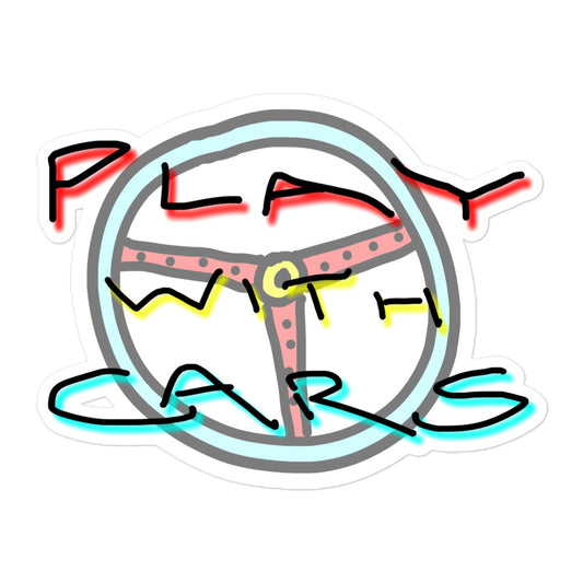 Play With Cars Logo - Sticker