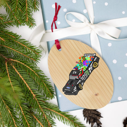 Santa's New Sleigh - Wooden ornament