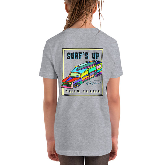 Surf's Up, Take the Woody - Youth Short Sleeve T-Shirt